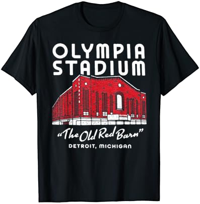 Стадион Олимпија Старата црвена изгорена маица во Детроит Мичиген
