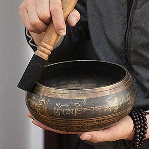 Uxzdx cujux тибетан пеење сад рачно изработен музички месинг буда звук чинија будистички материјали дома декорација