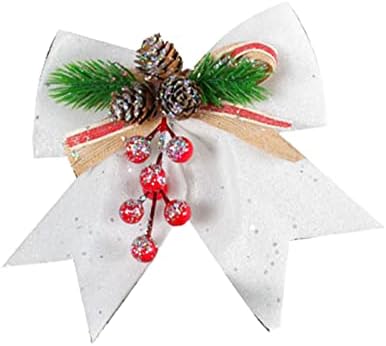 Стринг завеси светла Божиќна приврзок лак вратоврска снегулка Божиќна лак украс за новогодишна елка
