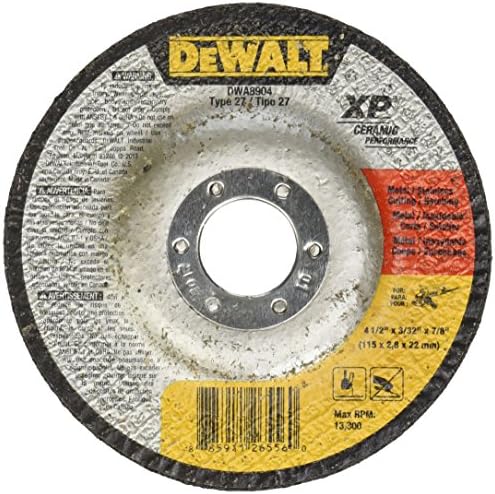 Dewalt DWA8904 Продолжени перформанси 4-1/2-инчен x 3/32-инчен x 7/8-инчен керамички абразивен