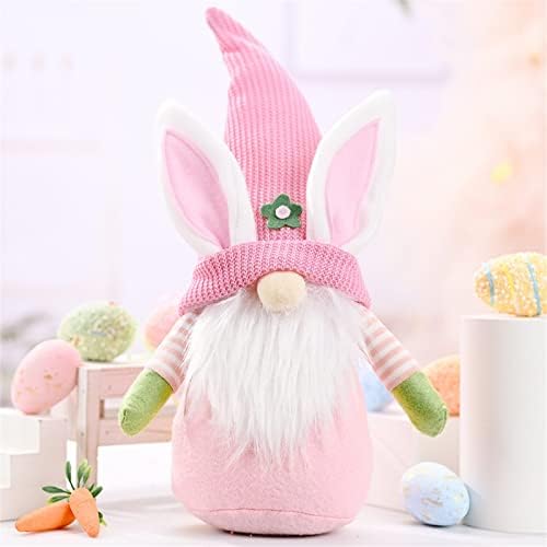 Божиќни топки поставени Велигденски зајаче украс гном пролетен зајак кукла за одмор Декорација на гном украс занает пролет гном со зајаче