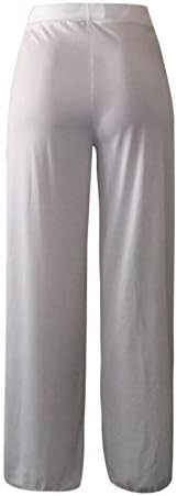 Coldенски цврста страна раздели бохо панталони широки нозе палацо џемпери со парчиња проток на хипи тренингот јога панталони