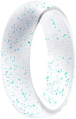 2023 Нов силиконски прстен 5,7 мм широк прстен јога прстен спортски бисер светла силиконска прстен серија CTR прстени за жени