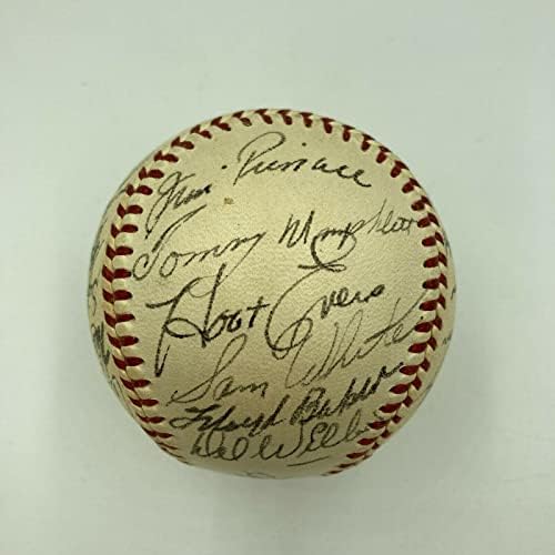 Убав тим од 1953 година во Бостон Ред Сокс го потпиша Американската лига Хариџ Бејзбол ЈСА Коа - Автограмирани бејзбол