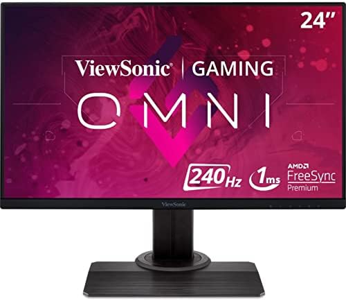 ViewSonic OMNI XG2431 24 Инчен 1080p 0.5 ms 240hz Игри Монитор СО Amd FreeSync Премија, Напредна Ergономија, Нега На Очите, HDMI и DisplayPort