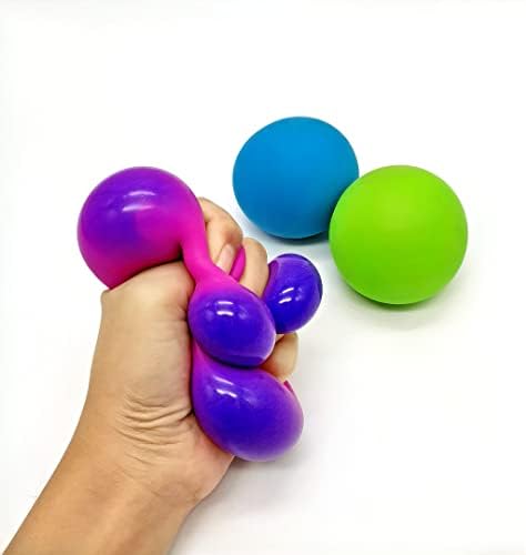 Кул градители со крцкава боја на стрес во боја - анти -стрес сензорна топка и играчка за концентрација