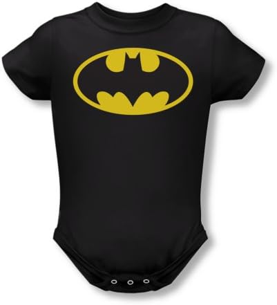Бетмен класично лого црно новороденче бебе ромпер