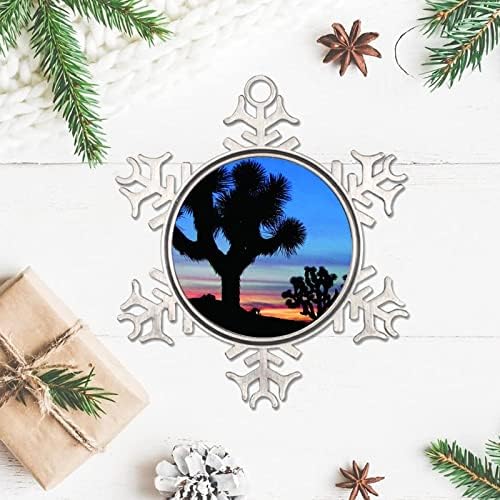 Единствена Јука oshошуа дрво Национален парк, метален украс во Калифорнија, виси украси за елка Декоративни чувари на Божиќ, годишнина