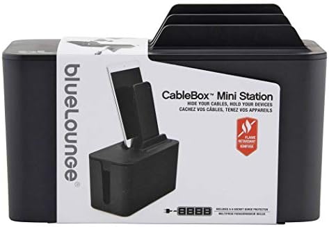 BlueUnge CableBox Mini Station Black Cable и System Management System - вклучен е заштитник за мал наплив