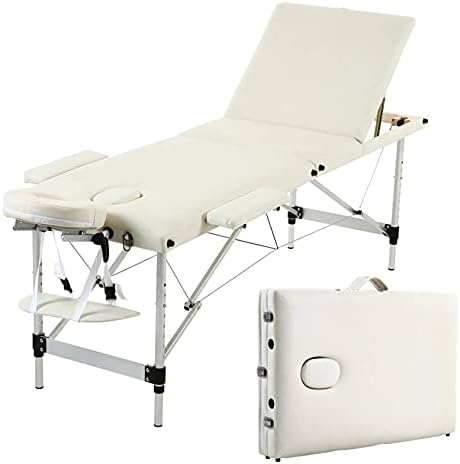 NC 3 делови што преклопуваат алуминиумска цевка спа -бодибилдинг масажа за масажа комплет бело