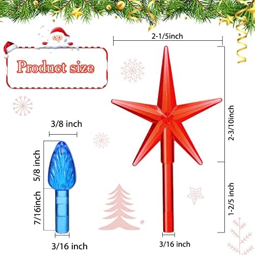 125 парчиња керамички елка за замена на елката пластични светла Керамика новогодишна елка starвезда керамичка елка за замена на елката Замена