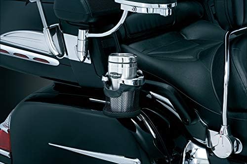 Додаток на мотоцикл Kuryakyn 1481: Патнички пијалок/држач за чаша со корпа за мрежи за 2001-2017 година Honda Gold Wing GL1800 & F6B мотоцикли,