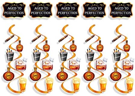 21 парчиња виски виси вир -декорација пиво фестивалска забава украси црно злато виски пиво роденденска забава виси вртења за бар лето забава фестивал на пиво роденд