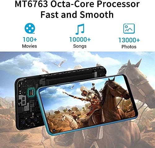 OUKITEL C17pro, Android Отклучен Телефон Тројна Камера Octa-Core 64GB ROM+4GB RAM меморија 3900 mAh Отклучен Мобилен Телефон 6.35 инчен HD+