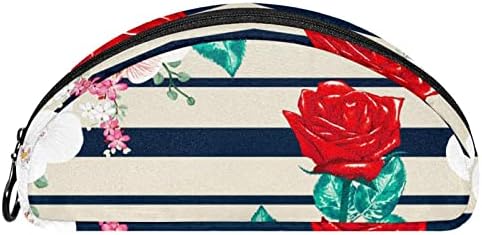 Патување Шминка Торба, Козметичка Торба Сочинуваат Организатор Случај, За Жени Чанта За Тоалети Додатоци Четки, Шарени Роза Цвет Цветни