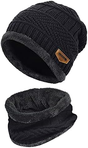 Qvkarw мажи жени зимска капа потопла ракавици на допир на допир на допир на допир постави потопло дебело плетено плетено капа постави разнобојни зимски капи, жени