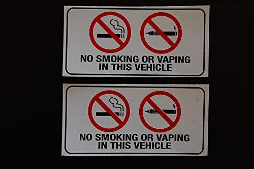Без пушење во оваа налепница за возила поставена винил декларална 3 x 1,5 внатрешна водоотпорна на отворено