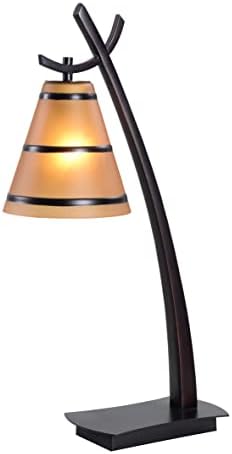 Kenroy Home 03332 Wright 1 светлосна маса за ламба со масло однесена бронзена завршница, обичен стил, 24 висина, ширина 13,5,