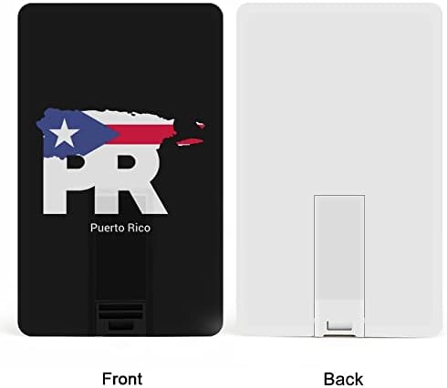 Порто Рико мапа на знамето USB флеш -уред за дизајн на кредитна картичка USB Flash Dries Персонализиран мемориски стап за стапчиња 32G