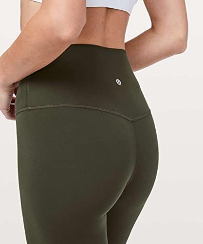 Lululemon Порамнете ги панталоните за јога со целосна должина - дизајн со високи половини, 28 инчен инсем