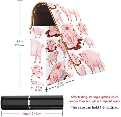 Свинско Животно Шминка Кармин Случај За Надворешни Преносни Патување Козметички Торбичка