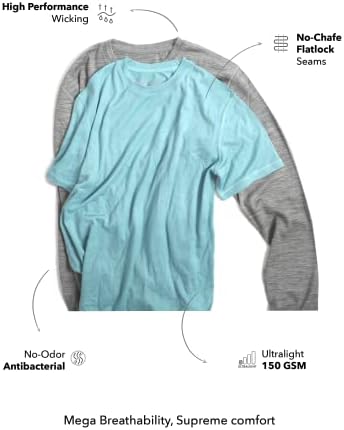 Волна облека машка кошула за мерино волна од мерино волна - ултралејт - здолниште за дишење анти -ОДОР