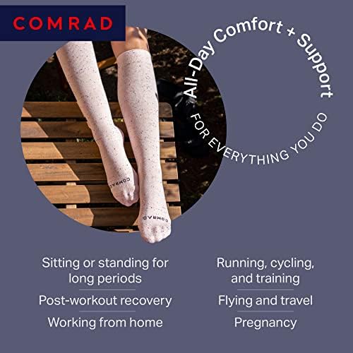 Чорапи со висока компресија на коленото колено - Тенки, дишење на премија за поддршка за бременост, спортисти и повеќе