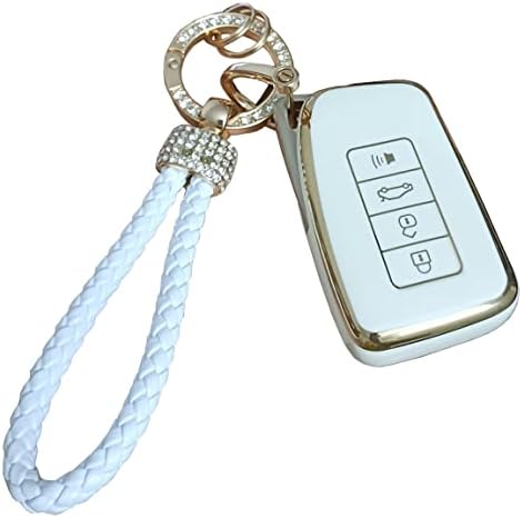 Wenheni за клуч за клучеви за клучеви за клучеви FOB SHELL со Bling Caychain одговара за Lexus RX ES GS LS NX RS GX LX RC LC SMART