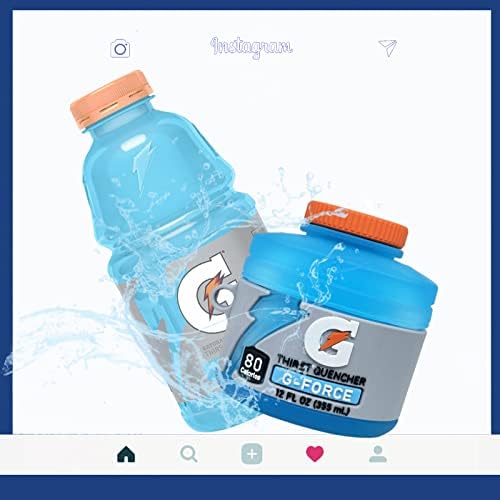 Спортски вода за пиење со вода за шишиња за воздух за воздух 3, смешно 3Д кул слатка храна за дизајн Силиконски додатоци со клуч за