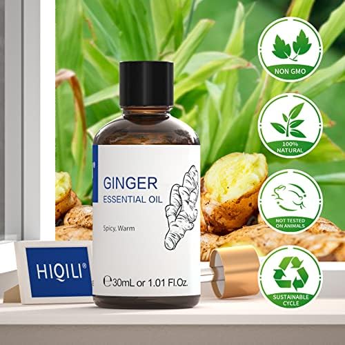 Есенцијално масло од ѓумбир за лимфна масажа, раст на косата, дифузер, ароматерапија 30мл