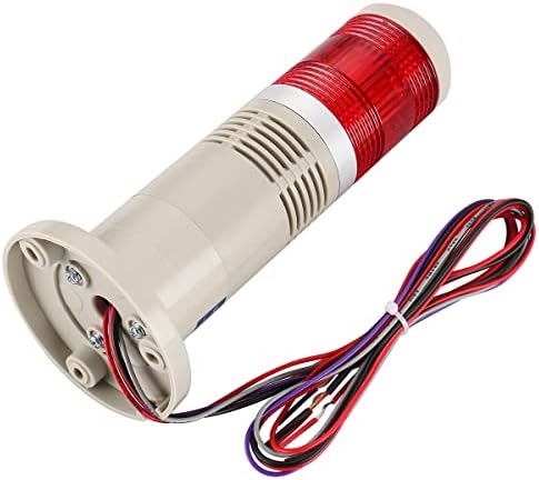Предупредување за трепкање на трепкање на алармот Baomain 12 VDC Индустриски сигнал црвен LED сигнал кула ламба LTP-502WJ