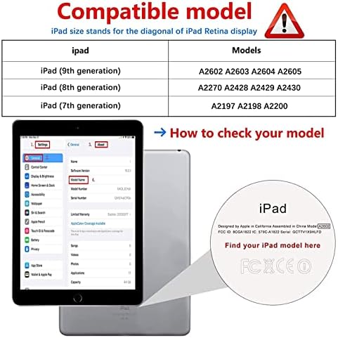 XZC [2 пакет] iPad 10.2 Пакет за заштитник на екранот со iPad 10.2 Case 2021 9 -та генерација / 2020 8 -та генерација / 2019