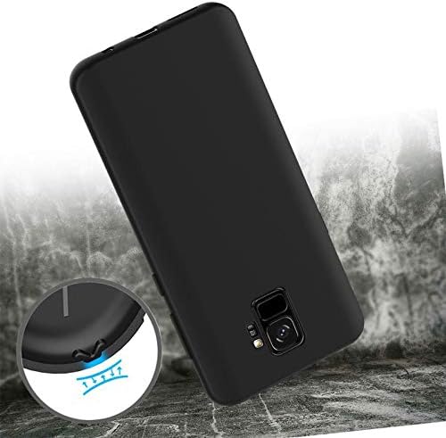 Huan Case + 2 Заштитник на екранот за LG K31 Rebel, ултра-тенки црни меки силикони TPU телефонски куќишта на браник-абсорпција на шок-апсорпција