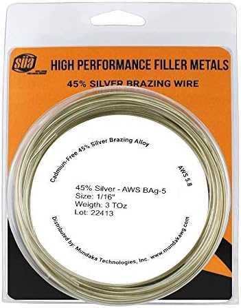 Wireица за лемење од сребро за лепење - 45% - AWS торба -5 - Големина: 1/16 “ -