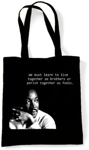 Племенски маици жени Мартин Лутер Кинг Цитат торба за купување торба за купување