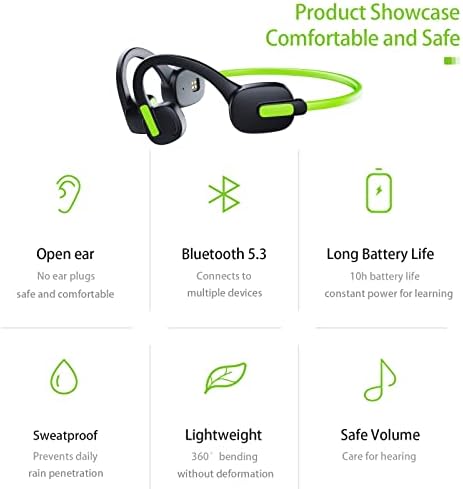 Слушалки за деца Фоли за таблети Отворено уво Bluetooth слушалки 10H музика свират безжични ушни уши за мали уши изградба на 8 GB меморија