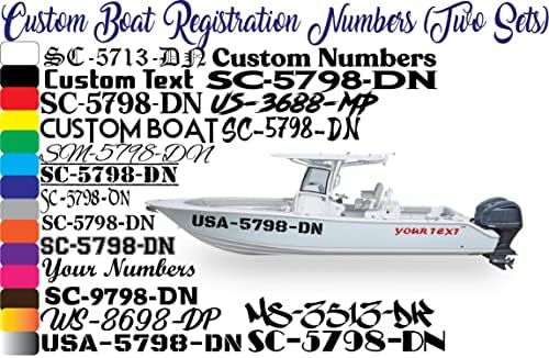Броеви За Регистрација На Брод По Нарачка-Персонализиран Дизајн Свое Име - Прилагодени Броеви За Регистрација На Брод - Налепници За