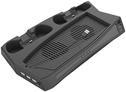 JJWC Полнење Стојат со Ладење Вентилатор 3 USB Центар Полнач Порта Ладилник Рачка Полнач ЗА PS5 ИГРА Додатоци