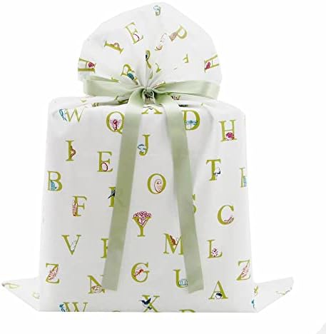 VZWraps Азбука Еднократно Ткаенина Подарок Торба За Бебе Туш, Подарок Наставникот, Дете Роденден