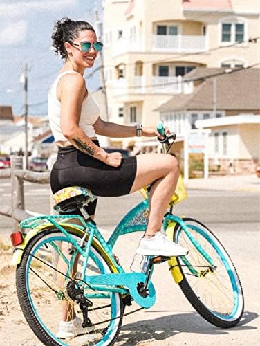 Есенцијални шорцеви за велосипедисти за велосипеди за жени, компресија со високи половини за компресија Јога шорцеви 4 ''/ 6 ''/ 8 ''
