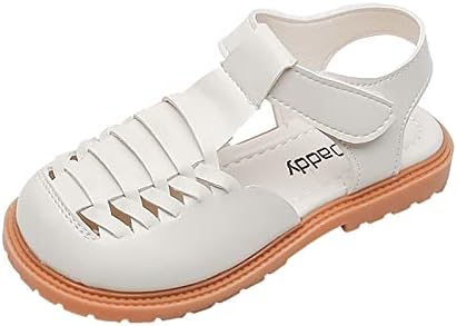Девојки сандали обични сандали со куглани рамни сандали со мала тежина лето фустан чевли мало дете/големо момче спортски чевли