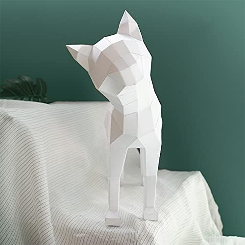 Wll-DP 3D навалена глава мачка оригами загатка DIY хартија скулптура рачно изработена игра хартија модел креативна хартија занаетчиска