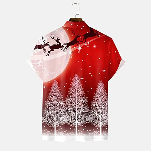 Мажи Обични Кошули Со Кратки Ракави Wear Зима Божиќ 3д Печатени Кошули Мода Врвни Кошули За Блуза Облека За Компресија