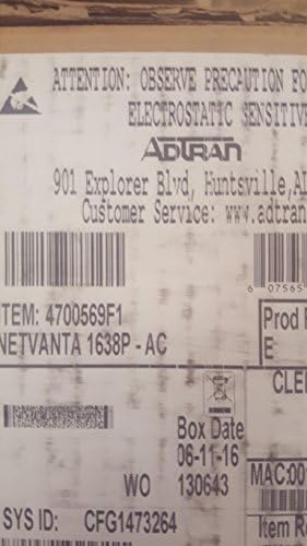 Adtran Netvanta 4700569F1 1638P слој 3 прекинувач, 48 порти - Управувачки - 48 x POE - 2 x слотови за експанзија - 10/100/1000Base -T - POE порта