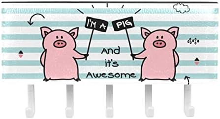 Организатор на решетки за свињи Doodle со 5 куки Balyидни кујнски полици решетки за повеќекратна полица за складирање