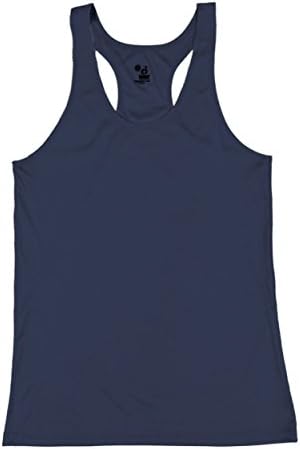 Badger Sport Ladies/Girls Racerback Топ влага за влага за атлетски тренинг/тренингот/обичниот кошула/резервоарот за дрес