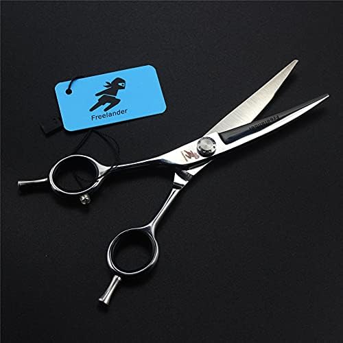 XJPB ножици за сечење на косата, фризерски ножици, јапонски не'рѓосувачки челик, 6,0 “, ножици за виткање, за домашен салон бербер