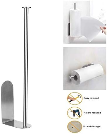 Liruxun кујнски ролна хартија додаток wallид монтирање на тоалетна хартија држач од не'рѓосувачки челик бања ткиво додатоци за решетки за