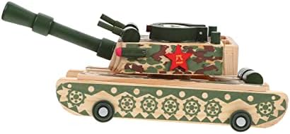 Toyvian Tank Music Box загатка играчка гроздобер украси играчки музички резервоар играчки рачно украсена музичка кутија резервоар статуа Деца