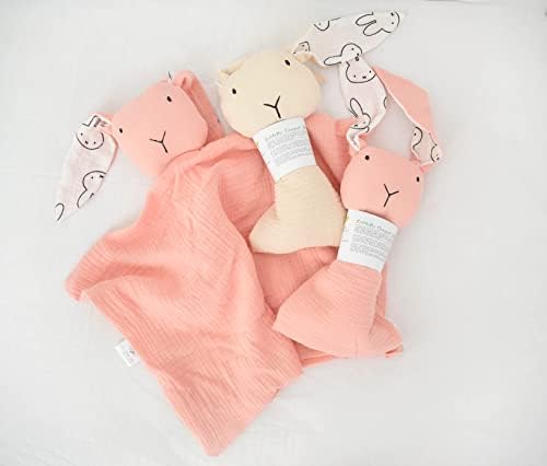 PBT Littleme Bunny Comforter во двоен слој Муслин со везени детали прилагодливи